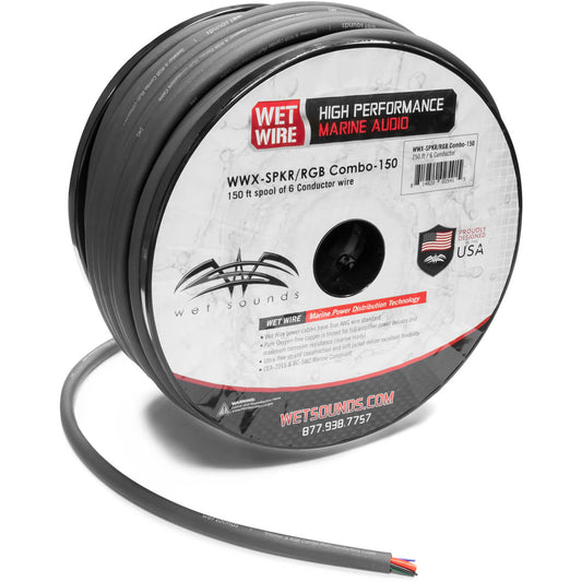 WET SOUNDS- SPKR/RGB COMBO-150 | Wet Sounds Frosted Speaker/RGB Combo Wire 150' Spool