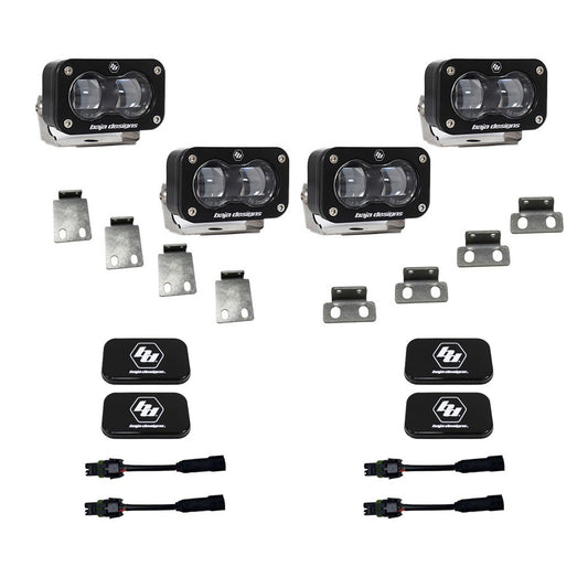 BAJA DESIGNS S2 SAE Dual Fog Pocket Kit - Ford F-150 Raptor ‘21-23; Bronco Raptor ’22-on