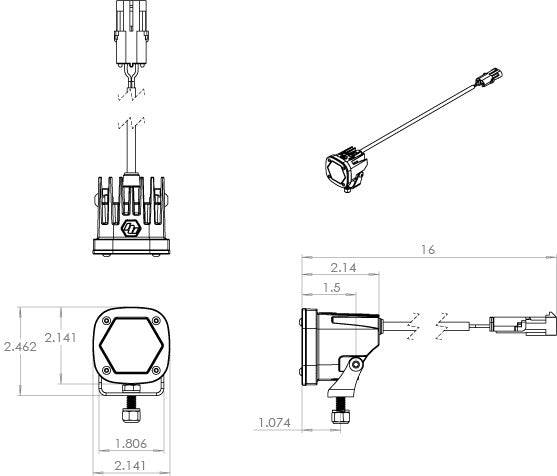 BAJA DESIGNS S1 White Laser Auxiliary Light Pod - Universal