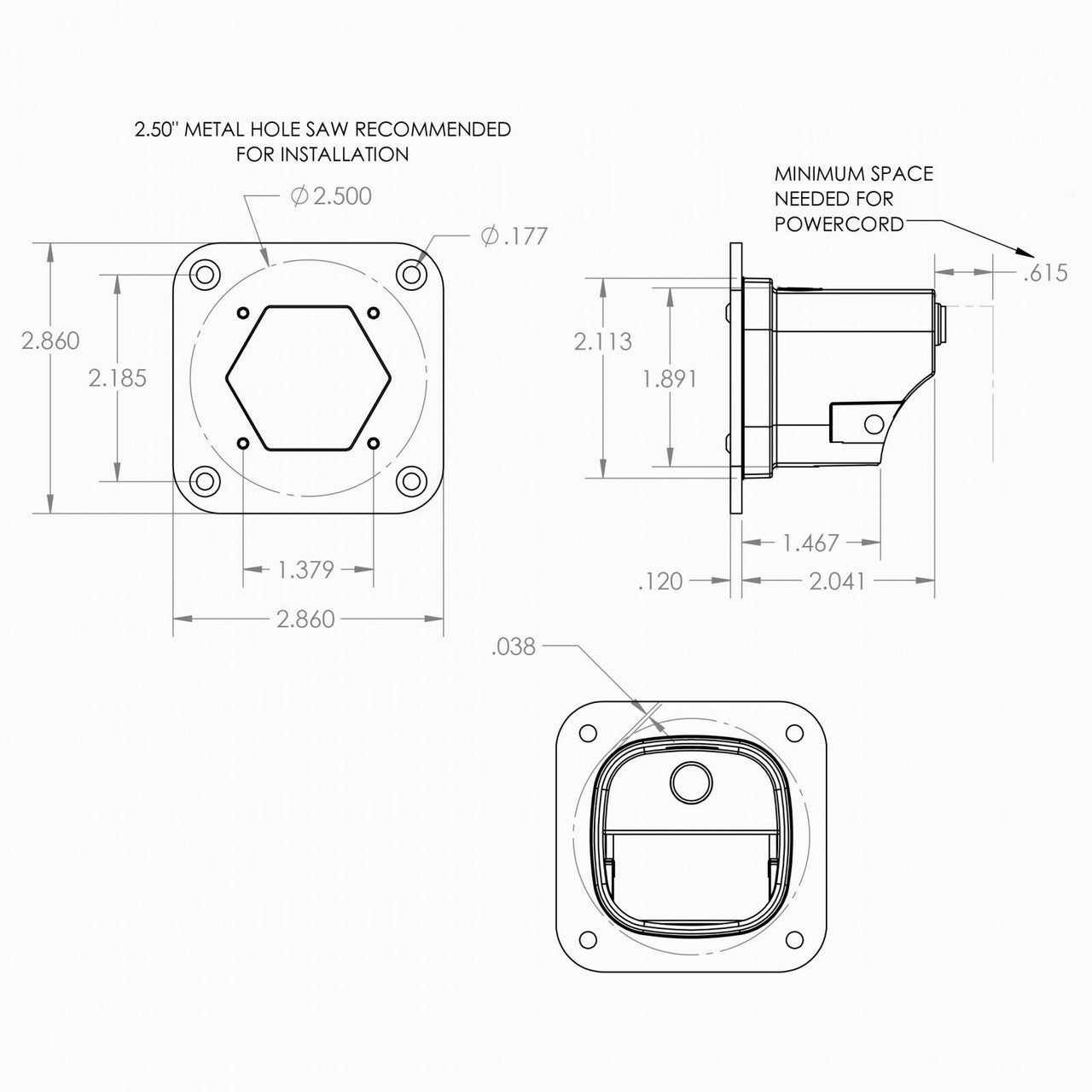 BAJA DESIGNS S1 White Flush Mount Auxiliary Light Pod - Universal