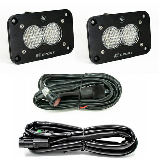 BAJA DESIGNS S2 Sport Black Flush Mount LED Light Pod Reverse Kit - Universal