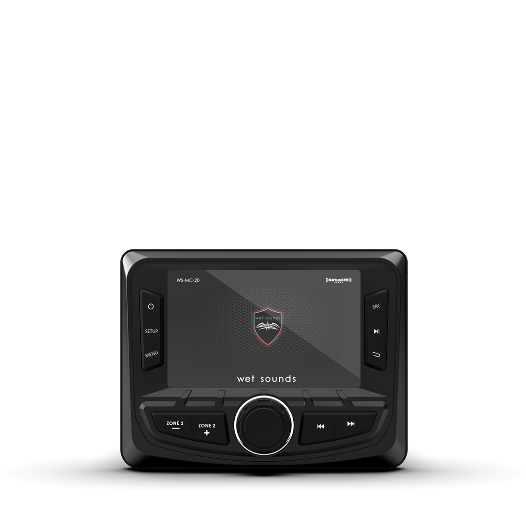 WET SOUNDS- WS-MC-20 | Wet Sounds™ 2-Zone Media Center w/ SiriusXM-Ready® and NMEA 2000 Connectivity