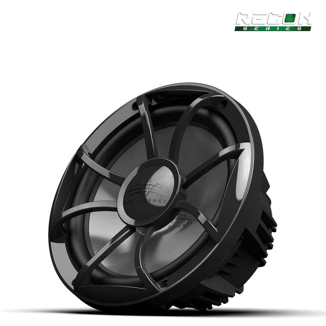 WET SOUNDS- RECON 10 FA-BG | Wet Sounds RECON™ Series 10-inch Free-Air Marine Subwoofer - 4Ω Black with XS Black Grille