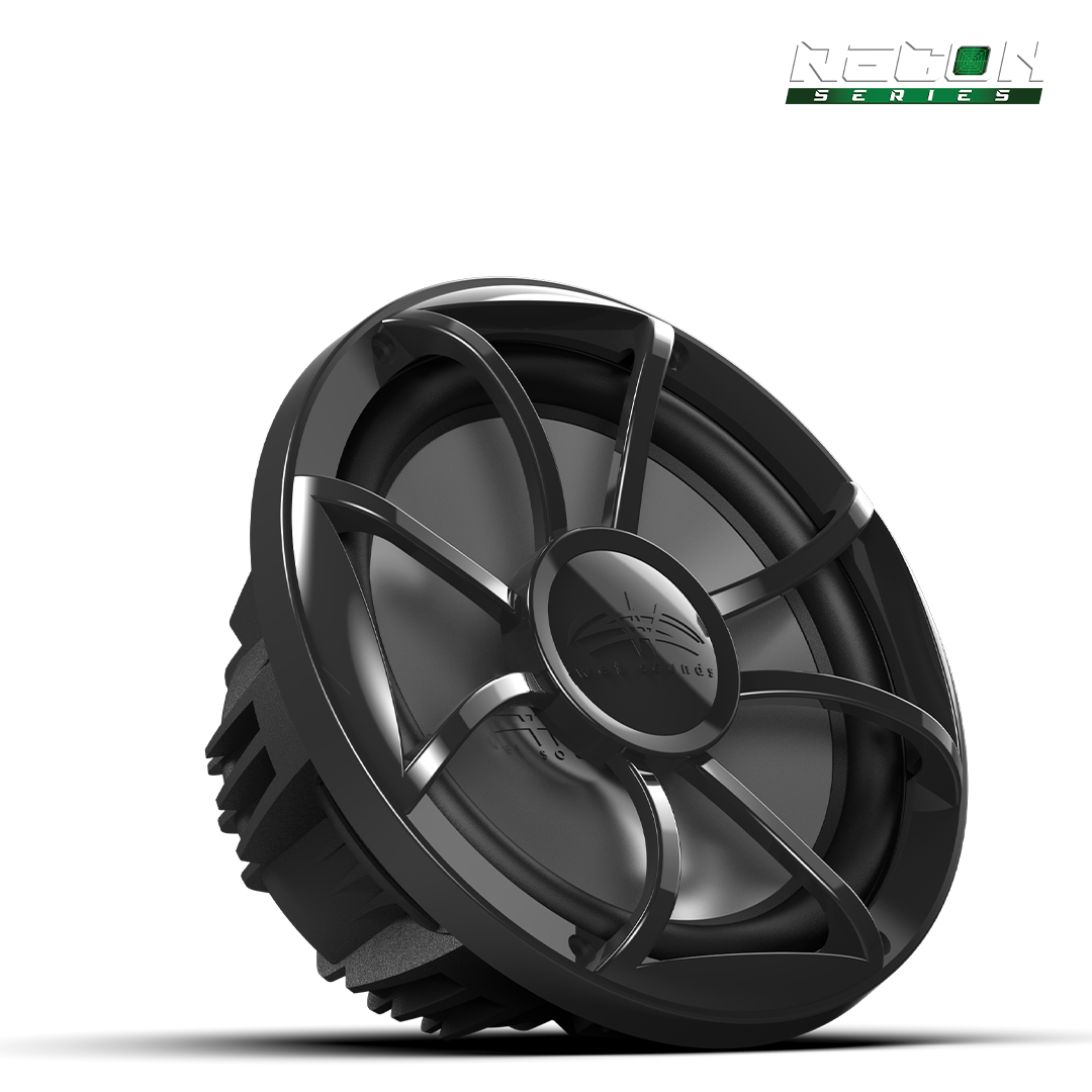 WET SOUNDS- RECON 10 FA-BG | Wet Sounds RECON™ Series 10-inch Free-Air Marine Subwoofer - 4Ω Black with XS Black Grille