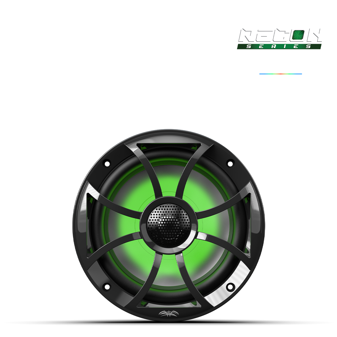 WET SOUNDS- RECON 6-BG RGB | RECON™ Series 6.5-inch High-Output Component Style Coaxial Speakers w/ XS-Black RGB Grilles