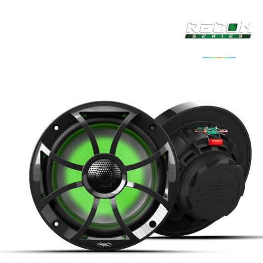 WET SOUNDS- RECON 6-BG RGB | RECON™ Series 6.5-inch High-Output Component Style Coaxial Speakers w/ XS-Black RGB Grilles