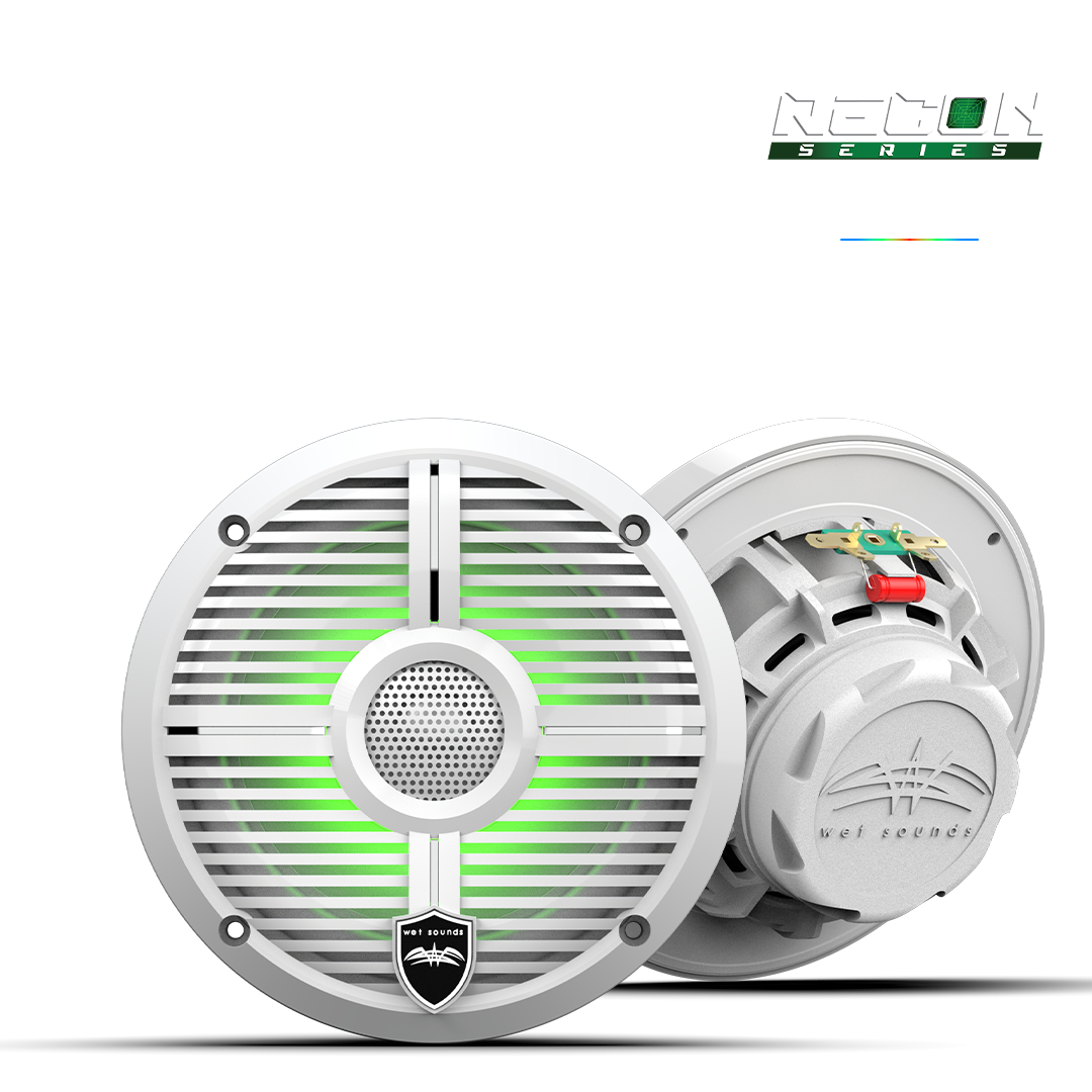 WET SOUNDS- RECON 6 XW-W RGB | RECON™ Series 6.5-inch High-Output Component Style Coaxial Speakers w/ XW-White RGB Grilles