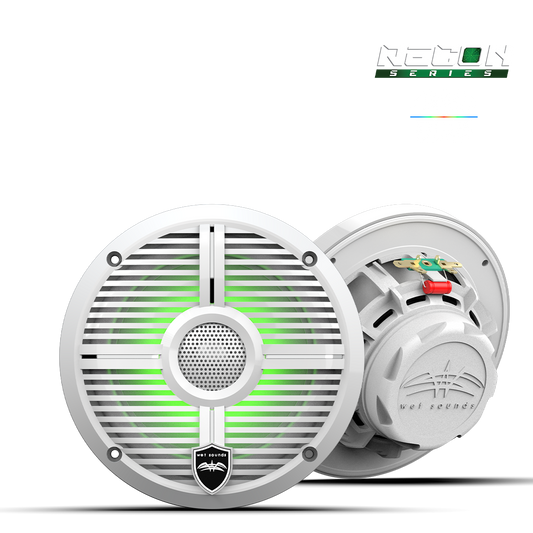 WET SOUNDS- RECON 6 XW-W RGB | RECON™ Series 6.5-inch High-Output Component Style Coaxial Speakers w/ XW-White RGB Grilles