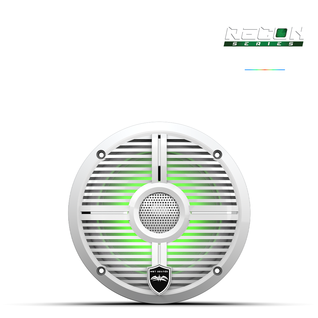 WET SOUNDS- RECON 6 XW-W RGB | RECON™ Series 6.5-inch High-Output Component Style Coaxial Speakers w/ XW-White RGB Grilles