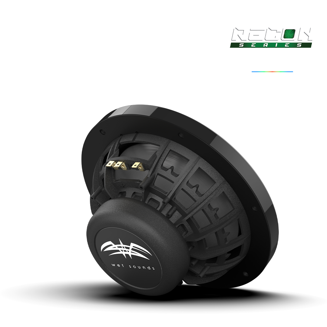 WET SOUNDS- RECON 8-BG RGB | RECON™ Series 8-inch High-Output Component Style Coaxial Speakers w/ XS-Black RGB Grilles