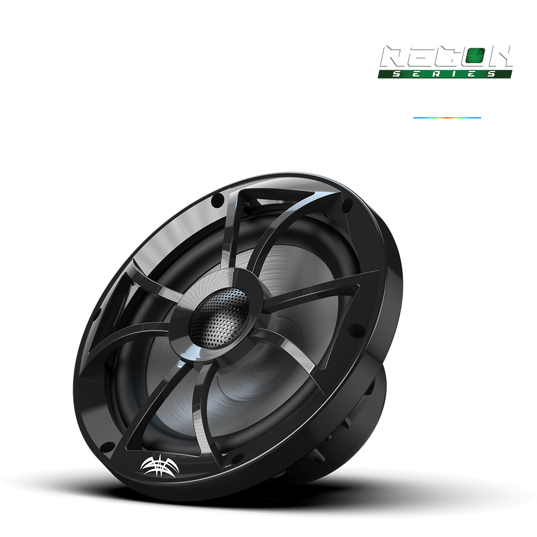 WET SOUNDS- RECON 8-BG RGB | RECON™ Series 8-inch High-Output Component Style Coaxial Speakers w/ XS-Black RGB Grilles