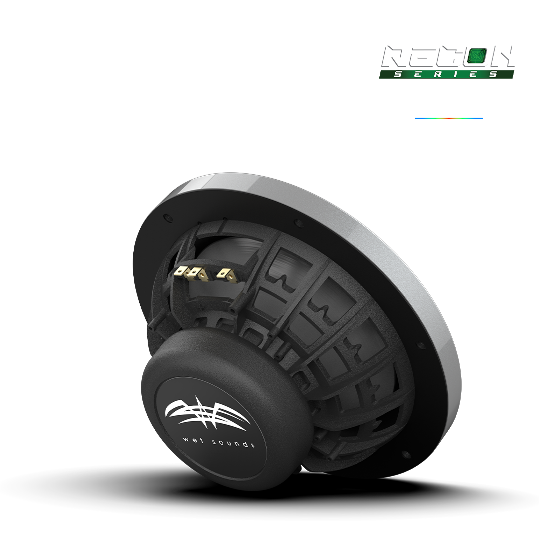 WET SOUNDS- RECON 8-S RGB | RECON™ Series 8-inch High-Output Component Style Coaxial Speakers w/ XS-Silver RGB Grilles