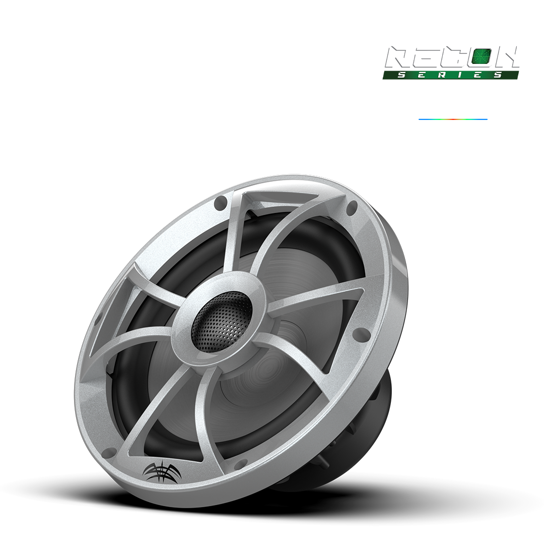 WET SOUNDS- RECON 8-S RGB | RECON™ Series 8-inch High-Output Component Style Coaxial Speakers w/ XS-Silver RGB Grilles