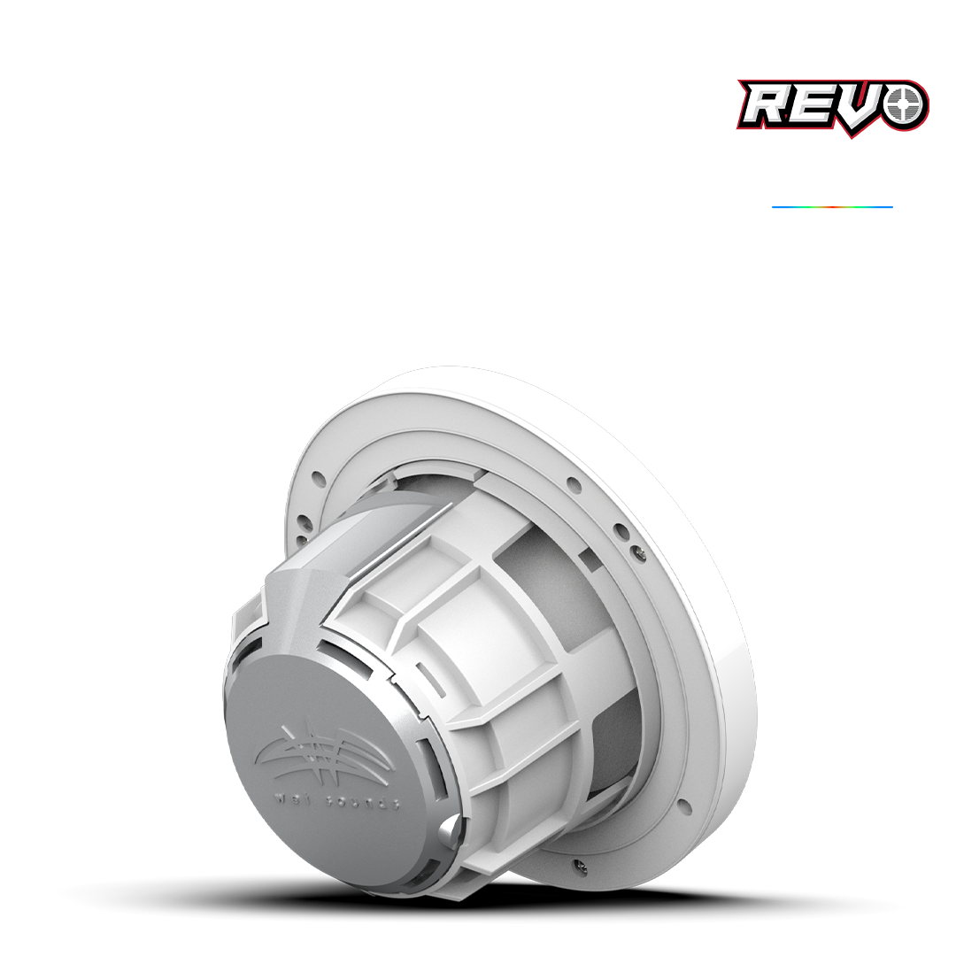 WET SOUNDS- REVO 6-SWW | REVO Series 6.5-inch High-Output Component Style Coaxial Speakers w/ SW-White RGB Grilles