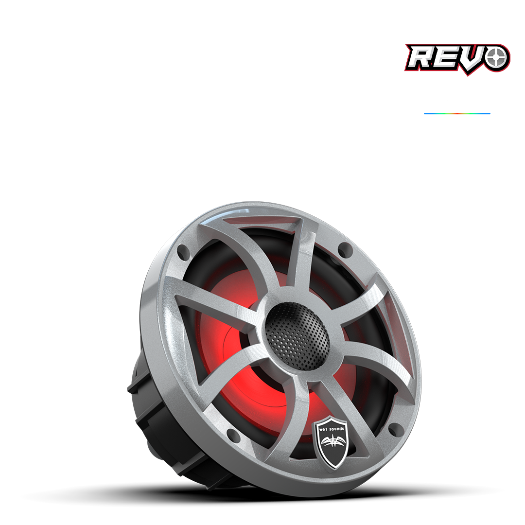 WET SOUNDS- REVO 6-XSS | REVO Series 6.5-inch High-Output Component Style Coaxial Speakers w/ XS-Silver RGB Grilles
