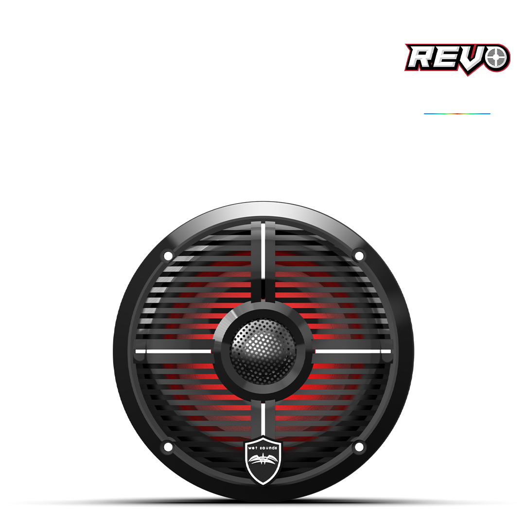 WET SOUNDS-REVO 6 XW-B V3 | REVO Series 6.5-inch High-Output Component Style Coaxial Speakers w/ XW-Black RGB Grilles