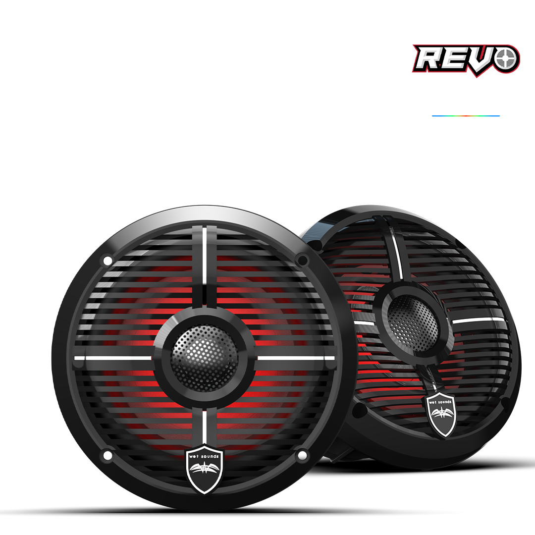 WET SOUNDS-REVO 6 XW-B V3 | REVO Series 6.5-inch High-Output Component Style Coaxial Speakers w/ XW-Black RGB Grilles