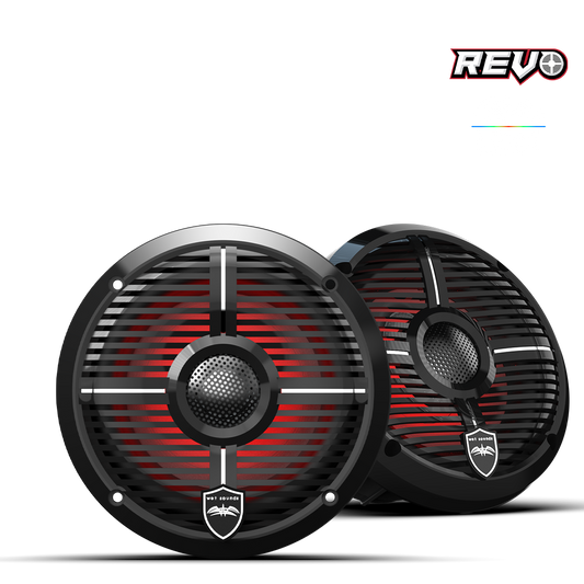 WET SOUNDS-REVO 6 XW-B V3 | REVO Series 6.5-inch High-Output Component Style Coaxial Speakers w/ XW-Black RGB Grilles