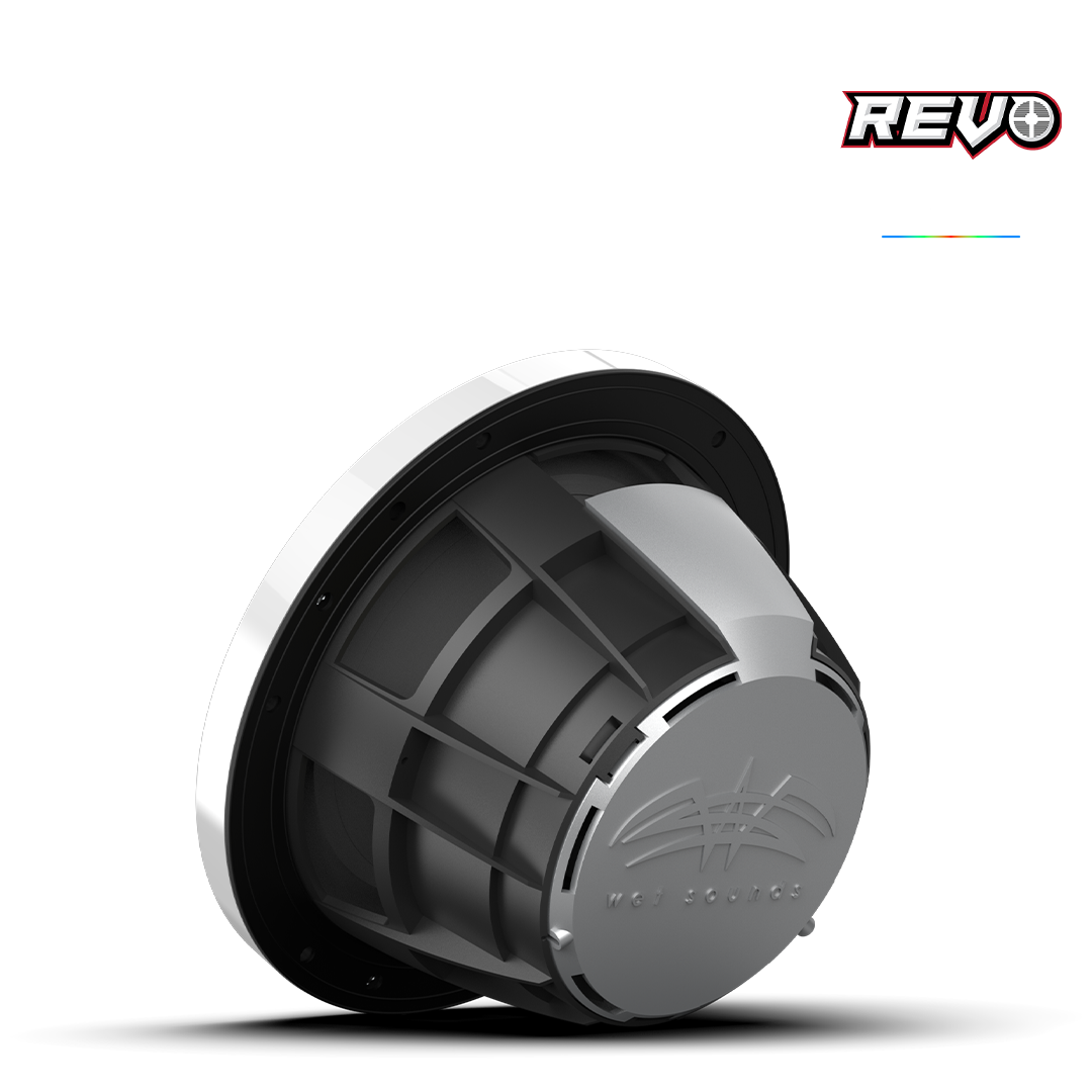 WET SOUNDS- REVO 8 XW-W V3 | REVO Series 8-inch High-Output Component Style Coaxial Speakers w/ XW-White RGB Grilles