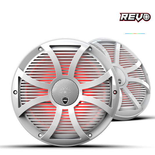 WET SOUNDS- REVO CX-10 SW-W S2 | REVO Series 10-inch High-Output Component Style Coaxial Speakers w/ SW-White RGB Grilles