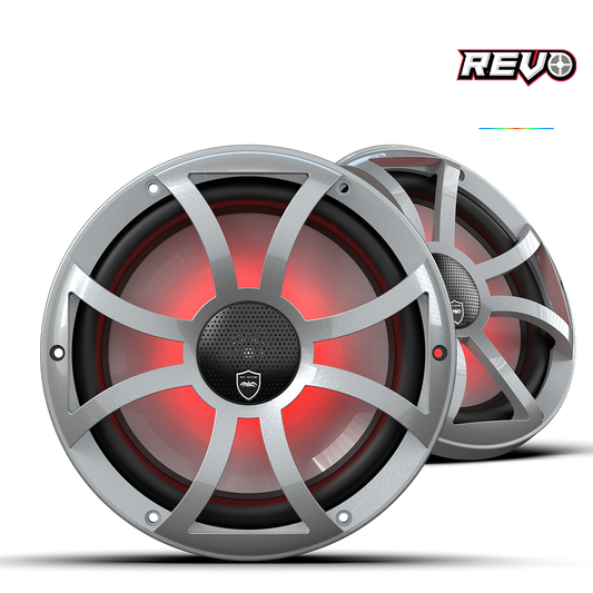 WET SOUNDS- REVO CX-10 XS-S S2 | REVO Series 10-inch High-Output Component Style Coaxial Speakers w/ XS-Silver RGB Grilles