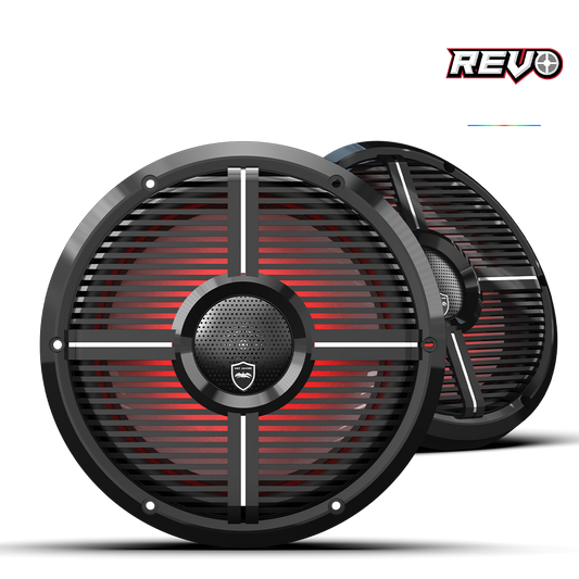 WET SOUNDS- REVO CX-10 XW-B S2 | REVO Series 10-inch High-Output Component Style Coaxial Speakers w/ XW-Black RGB Grilles