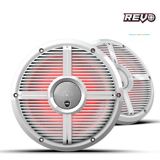 WET SOUNDS- REVO CX-10 XW-W S2 | REVO Series 10-inch High-Output Component Style Coaxial Speakers w/ XW-White RGB Grilles