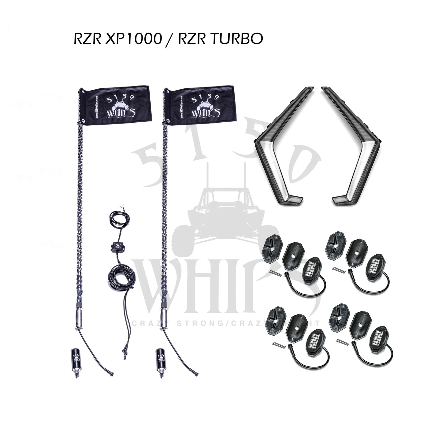 5150 WHIPS- RZR XP1000 / TURBO LIGHTING KIT