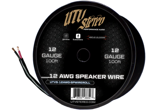 UTV STEREO- 12 AWG SPEAKER WIRE ROLL - 100FT | UTVS-12AWG-SPWIRE-ROLL
