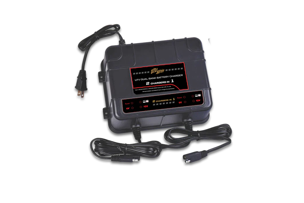 UTV STEREO- DUAL-BANK BATTERY CHARGER / MAINTAINER | UTVS-BCM2