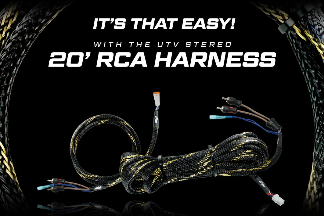 UTV STEREO- 20' RCA HARNESS | UTVS-HRN-RCA-20