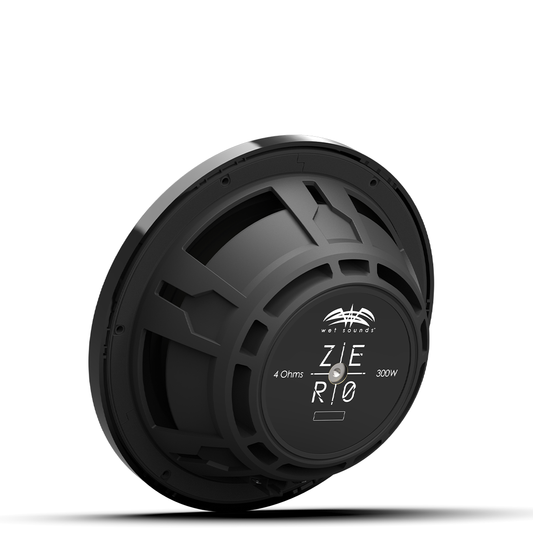 WET SOUNDS- ZERO 10 S4 XZ-B | Wet Sounds Zero Series™ 10-inch 4Ω High-Output Sealed Enclosure Marine Subwoofer with Black XZ Grille