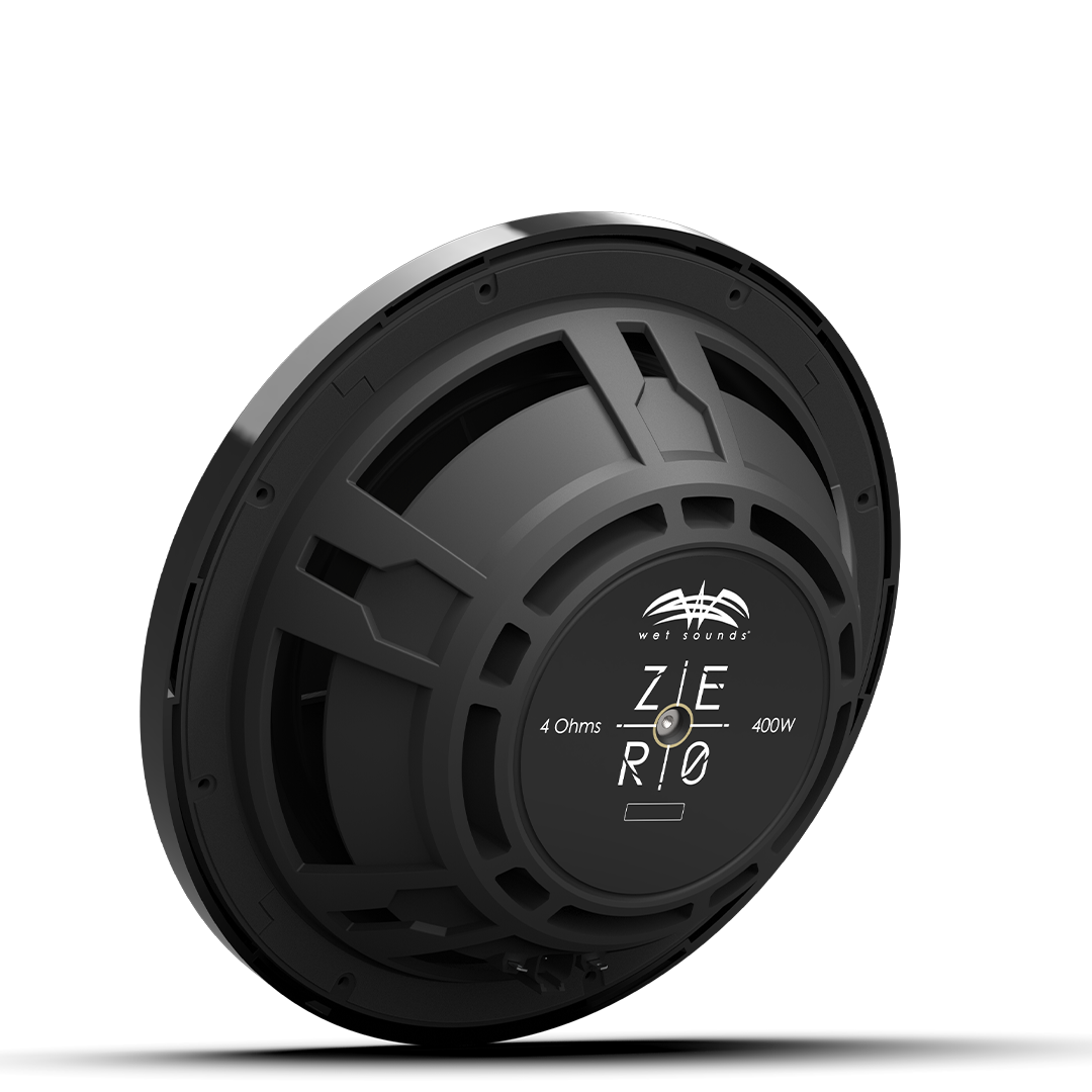 WET SOUNDS- ZERO 12 S4 XZ-B | Wet Sounds Zero Series™ 12-inch 4Ω High-Output Sealed Enclosure Marine Subwoofer with Black XZ Grille