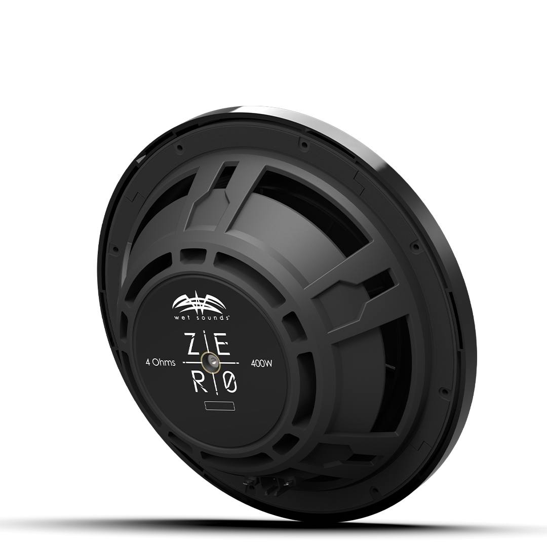 WET SOUNDS- ZERO 12 S4 XZ-B | Wet Sounds Zero Series™ 12-inch 4Ω High-Output Sealed Enclosure Marine Subwoofer with Black XZ Grille