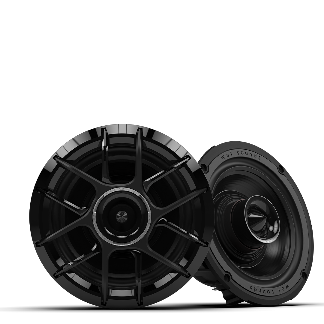 WET SOUNDS- ZERO 6 XZ-B | Zero Series™ 6.5-inch High-Output Component Style Coaxial Speakers - Black