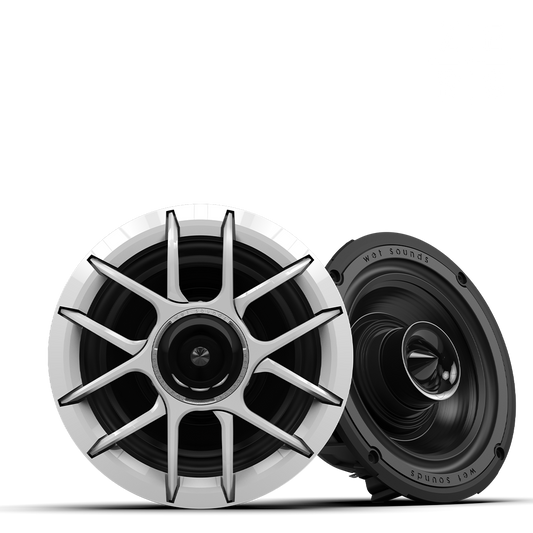 WET SOUNDS- ZERO 6 XZ-W | Zero Series™ 6.5-inch High-Output Component Style Coaxial Speakers - White