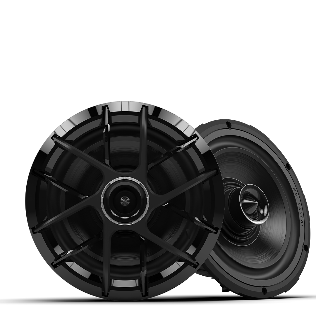 WET SOUNDS- ZERO 8 XZ-B | Zero Series™ 8-inch High-Output Component Style Coaxial Speakers - Black