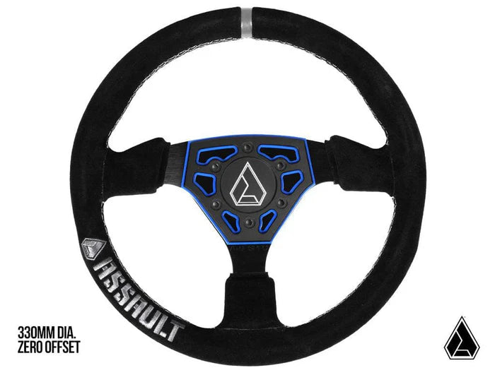 ASSAULT INDUSTRIES- UNIVERSAL NAVIGATOR SUEDE UTV STEERING WHEEL