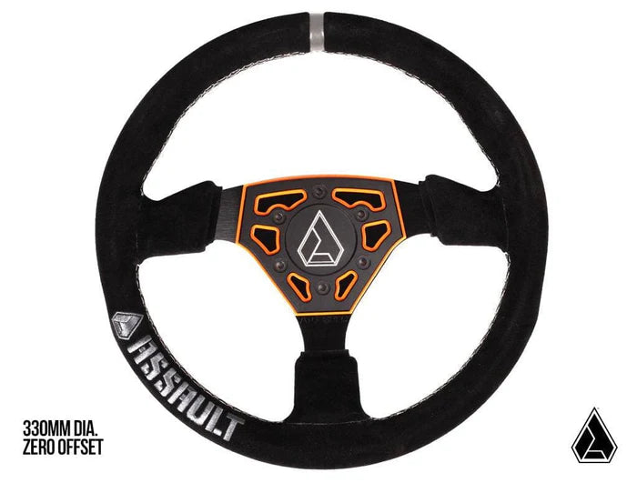 ASSAULT INDUSTRIES- UNIVERSAL NAVIGATOR SUEDE UTV STEERING WHEEL