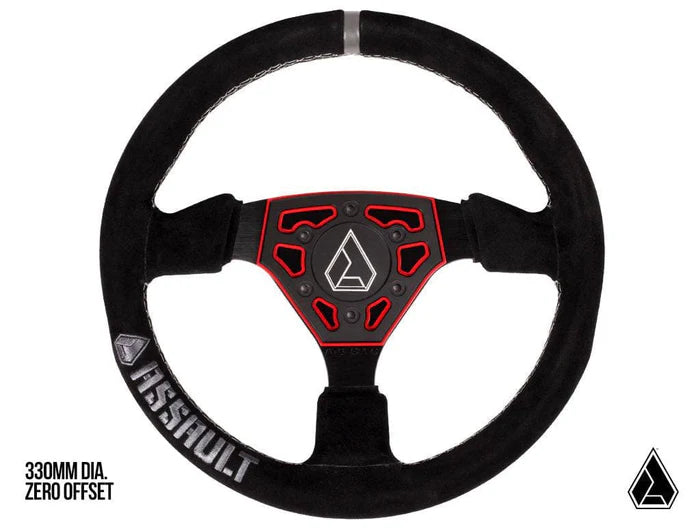 ASSAULT INDUSTRIES- UNIVERSAL NAVIGATOR SUEDE UTV STEERING WHEEL