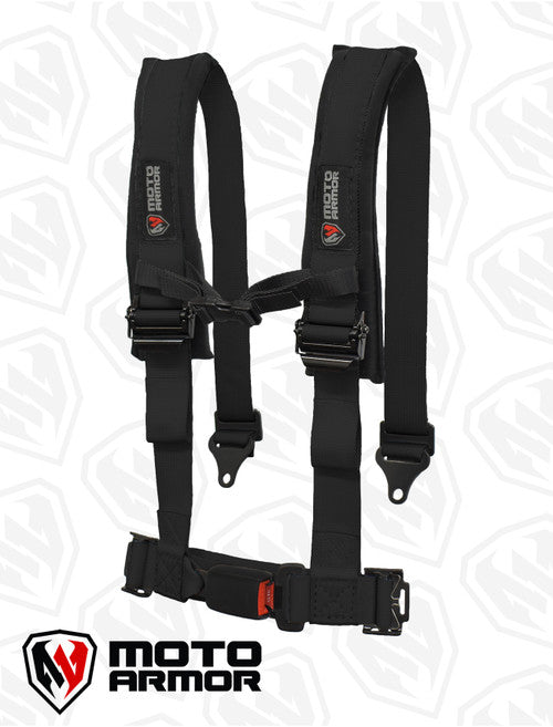 MOTO ARMOR- Four Point Harness , OEM style latch, BLACK