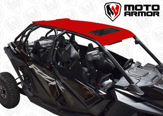 MOTO ARMOR- Aluminum Roof (With Sunroof) RZR PRO XP 4 & RZR TURBO R 4 Seat Red