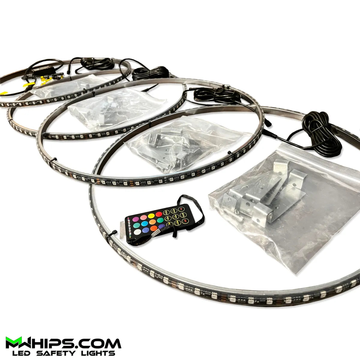 MWHIPS- 17inch RGB LED Wheel Ring Light Kit