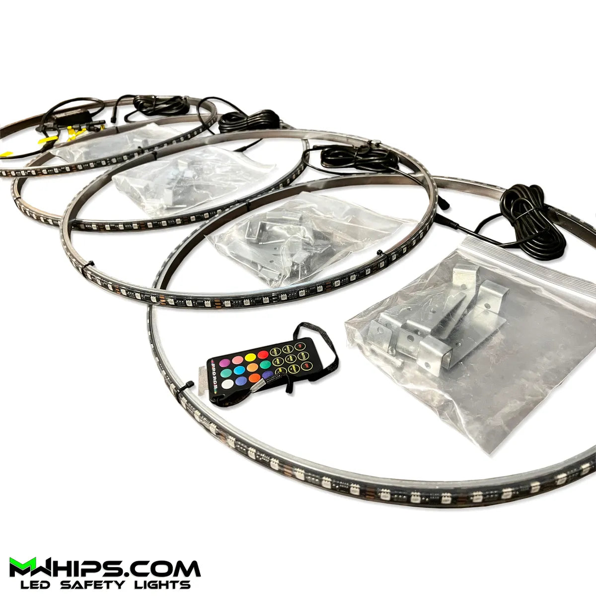 MWHIPS- 12inch RGB LED Wheel Ring Light Kit