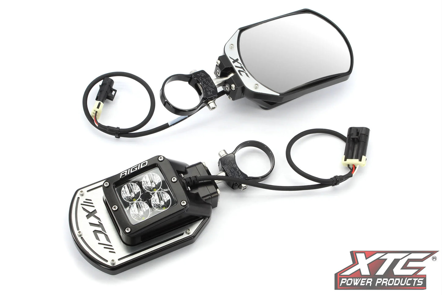 TMW OFF-ROAD- XTC SIX12 Side Mirrors with Amber Light and Rigid Front Light